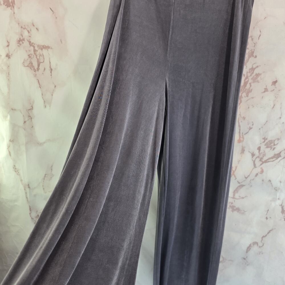 Chicos Pants Womens 8 1 X 28 Purple Liquid Knit Pull On Wide Leg Travelers Pull - Picture 10 of 12